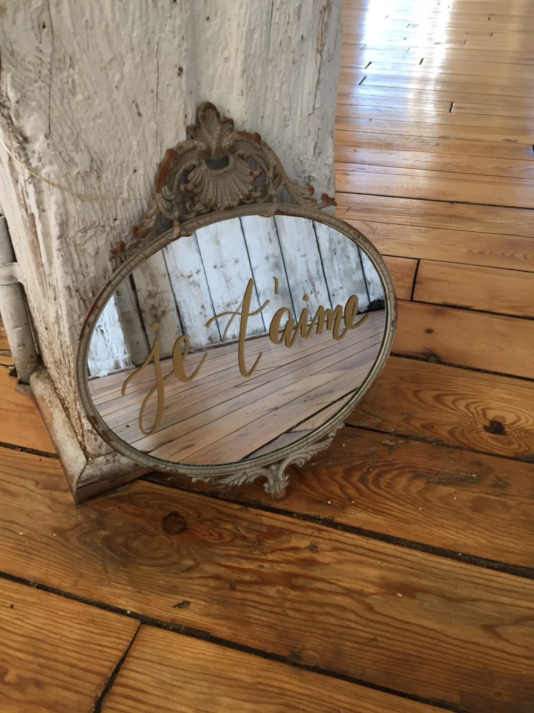 Cecile Lau Calligraphy Mirror signage