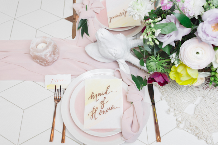 Cecile Lau Calligraphy Maid of Honour on acrylic