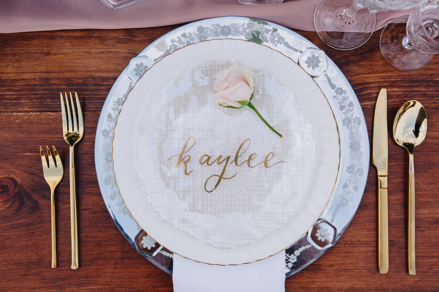 Cecile Lau Calligraphy - Hand lettered plate